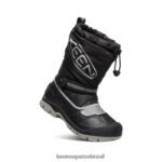 KEEN calçados J8VDXX1000 prata negra bota impermeável troll da neve Crianças grandes - Image 3