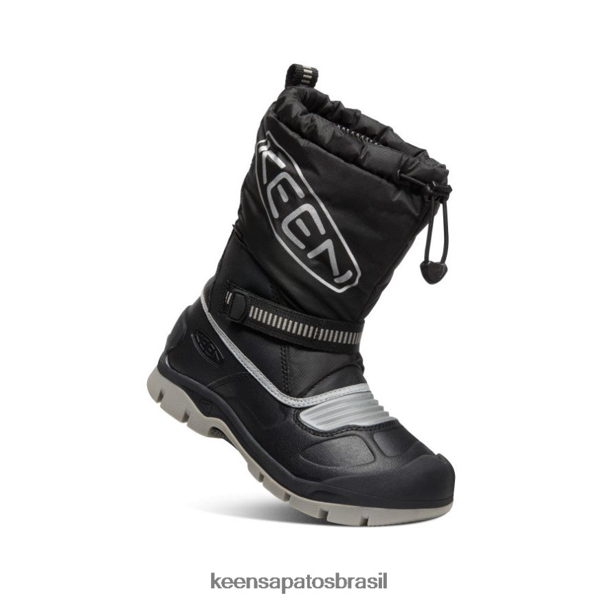 KEEN calçados J8VDXX1000 prata negra bota impermeável troll da neve Crianças grandes - Image 3