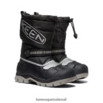 KEEN calçados J8VDXX1007 prata negra bota impermeável troll da neve criancinhas - Image 2
