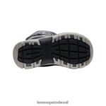KEEN calçados J8VDXX1007 prata negra bota impermeável troll da neve criancinhas - Image 4