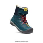 KEEN calçados J8VDXX1015 coral azul/pavão rosa bota impermeável greta Crianças grandes - Image 3