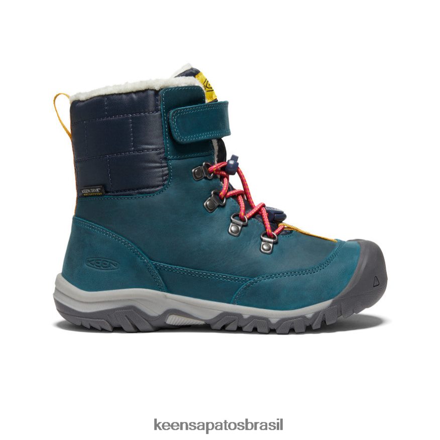 keen_calcados_j8vdxx1015_coral_azul_pavao_rosa_bota_impermeavel_greta_criancas_grandes.jpg KEEN calçados J8VDXX1015 coral azul/pavão rosa bota impermeável greta Crianças grandes - Image 1
