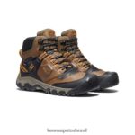 KEEN calçados J8VDXX142 bisonte/marrom dourado bota impermeável ridge flex homens - Image 2