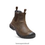 KEEN calçados J8VDXX143 terra escura/cobertura morta bota impermeável de ancoragem iii homens - Image 3