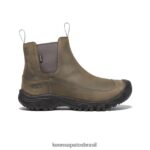KEEN calçados J8VDXX144 cinza aço/preto bota impermeável de ancoragem iii homens