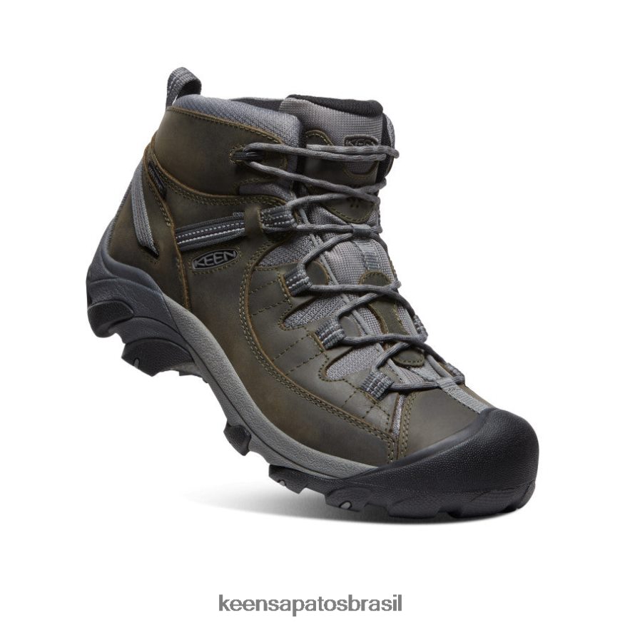 KEEN calçados J8VDXX152 cinza aço/ímã bota caminhada impermeável targhee ii mid homens - Image 3