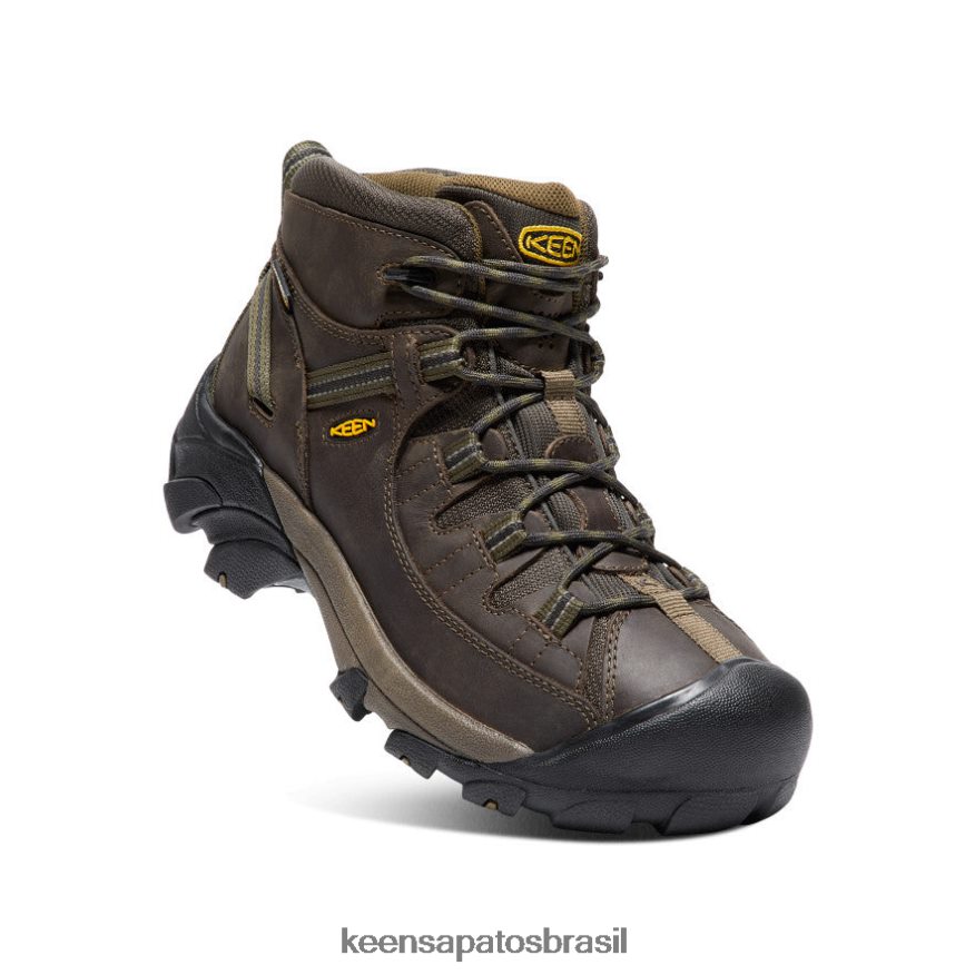 KEEN calçados J8VDXX156 cantina/azeitona escura bota caminhada impermeável targhee ii mid homens - Image 3