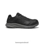 KEEN calçados J8VDXX163 preto/arma metálica vista energy+ à prova d'água (biqueira de fibra de carbono) homens