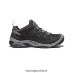 KEEN calçados J8VDXX171 preto/cinza aço sapato de ventilação circadia homens
