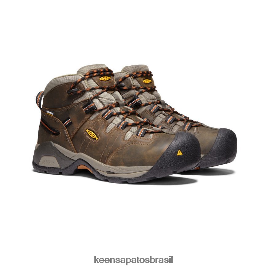 KEEN calçados J8VDXX178 azeitona preta/castanho couro bota impermeável detroit xt (biqueira macia) homens - Image 2