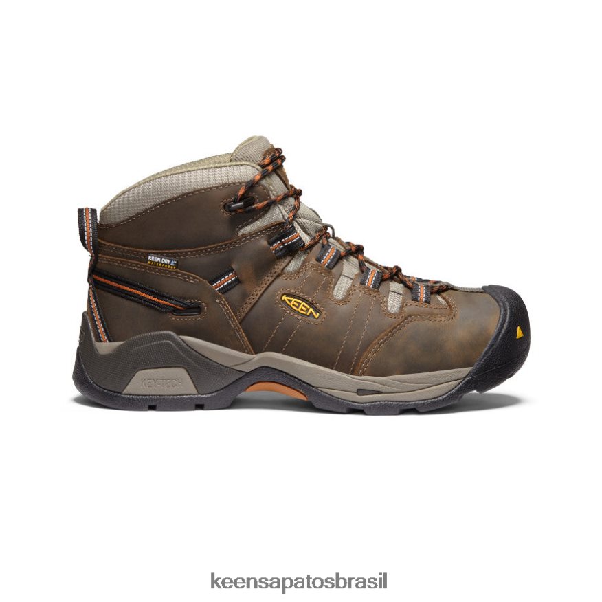 KEEN calçados J8VDXX178 azeitona preta/castanho couro bota impermeável detroit xt (biqueira macia) homens - Image 1