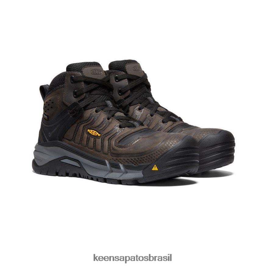 KEEN calçados J8VDXX179 grão de café/preto Kansas City+ impermeável mid (biqueira de fibra de carbono) homens - Image 2