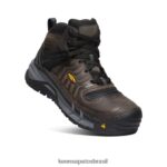 KEEN calçados J8VDXX179 grão de café/preto Kansas City+ impermeável mid (biqueira de fibra de carbono) homens - Image 3