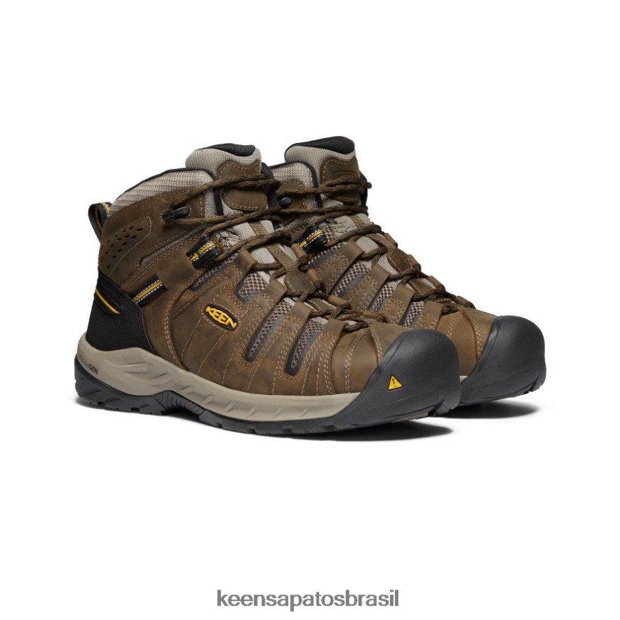 KEEN calçados J8VDXX185 cascata marrom/haste dourada bota flint ii (biqueira de aço) homens - Image 2