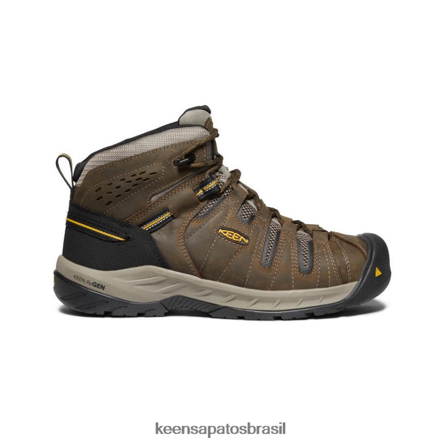 KEEN calçados J8VDXX185 cascata marrom/haste dourada bota flint ii (biqueira de aço) homens - Image 1