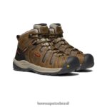 KEEN calçados J8VDXX189 cascata marrom/ocre queimado bota flint ii (dedo macio) homens - Image 2