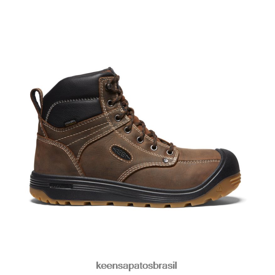 KEEN calçados J8VDXX1 terra escura/goma Fort Wayne 6" (dedo macio) homens - Image 1