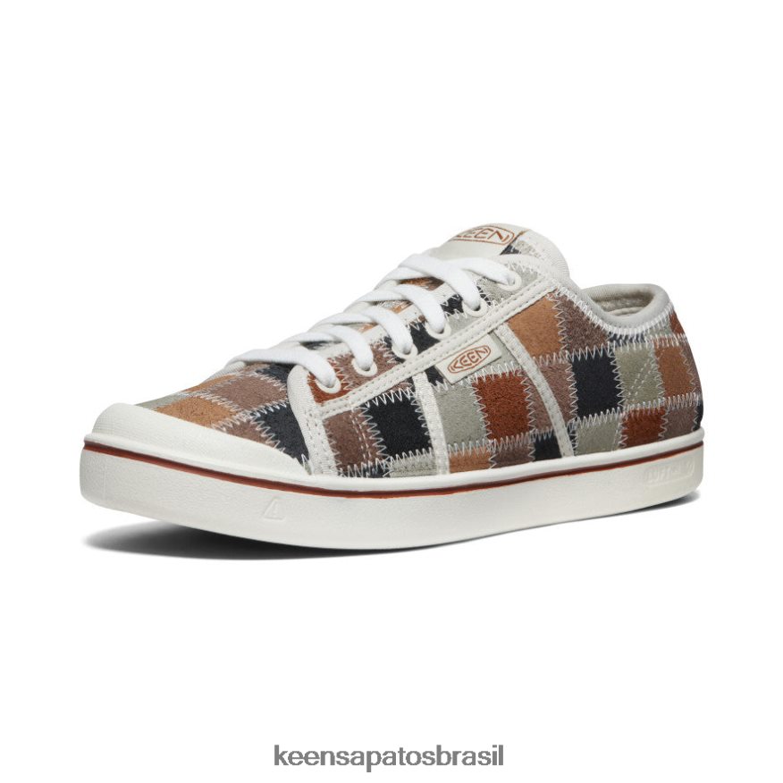 KEEN calçados J8VDXX217 colcha de retalhos tênis de couro colheita eldon homens - Image 3