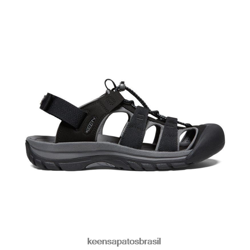 keen_calcados_j8vdxx219_preto_cinza_aco_sandalia_rapids_h2_homens.jpg KEEN calçados J8VDXX219 preto/cinza aço sandalia rapids h2 homens - Image 1