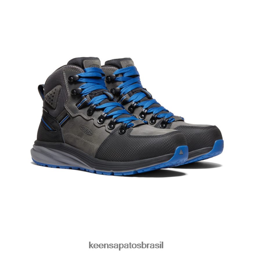KEEN calçados J8VDXX222 cinza aço/cobalto brilhante bota impermeável com gancho vermelho (biqueira de fibra de carbono) homens - Image 2