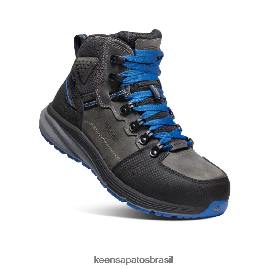 KEEN calçados J8VDXX222 cinza aço/cobalto brilhante bota impermeável com gancho vermelho (biqueira de fibra de carbono) homens - Image 3