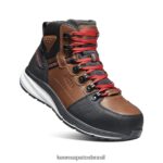 KEEN calçados J8VDXX223 tabaco/preto bota impermeável com gancho vermelho (biqueira de fibra de carbono) homens - Image 3