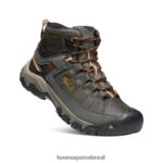 KEEN calçados J8VDXX230 azeitona preta/castanho dourado targhee iii impermeável médio homens - Image 3