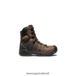 KEEN calçados J8VDXX237 terra escura/preta dover 8" homens