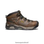 KEEN calçados J8VDXX245 cascata marrom/verde bronze bota impermeável detroit xt (biqueira de aço) homens