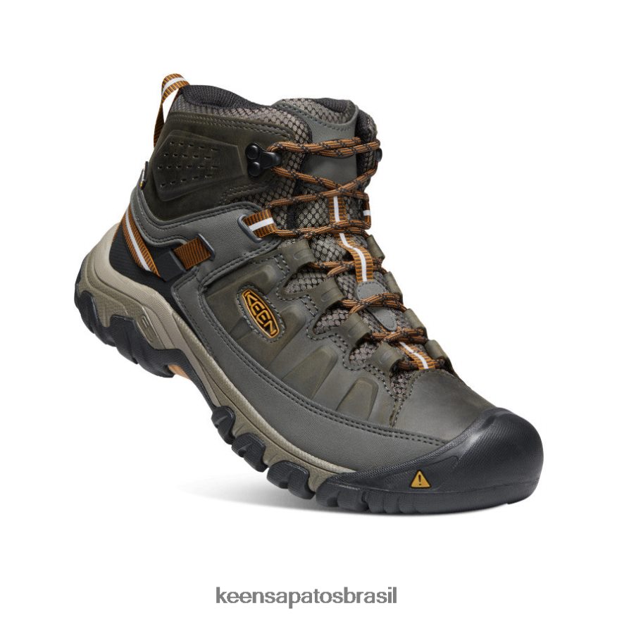 KEEN calçados J8VDXX246 azeitona preta/castanho dourado targhee iii impermeável médio largo homens - Image 3