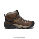KEEN calçados J8VDXX248 shitake/tigrado targhee ii impermeável médio largo homens