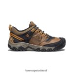 KEEN calçados J8VDXX250 bisonte/marrom dourado ridge flex à prova d'água homens