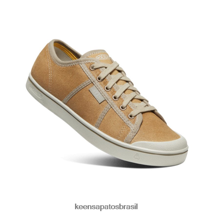 KEEN calçados J8VDXX285 bétula bege/prata tênis de couro colheita eldon homens - Image 3
