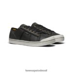 KEEN calçados J8VDXX286 bétula preta/prata tênis de couro colheita eldon homens - Image 2