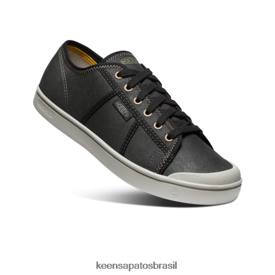 KEEN calçados J8VDXX286 bétula preta/prata tênis de couro colheita eldon homens - Image 3