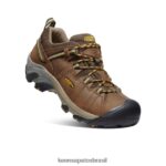 KEEN calçados J8VDXX294 cascata marrom/amarelo dourado targhee ii impermeável largo homens - Image 3