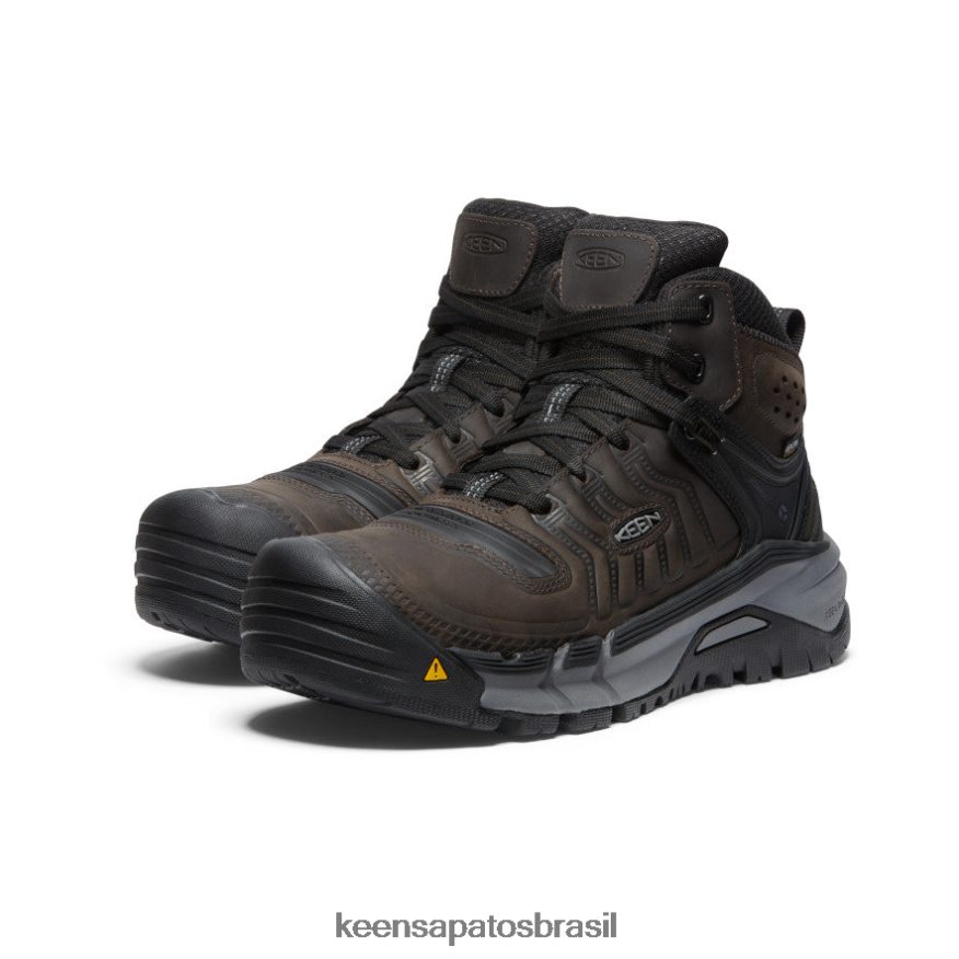 KEEN calçados J8VDXX2 grão de café/preto Kansas City+ kbf impermeável mid (dedo macio) homens - Image 2