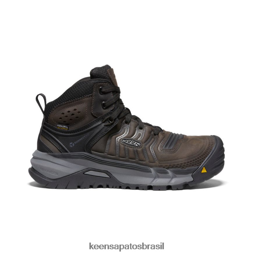 KEEN calçados J8VDXX2 grão de café/preto Kansas City+ kbf impermeável mid (dedo macio) homens - Image 1