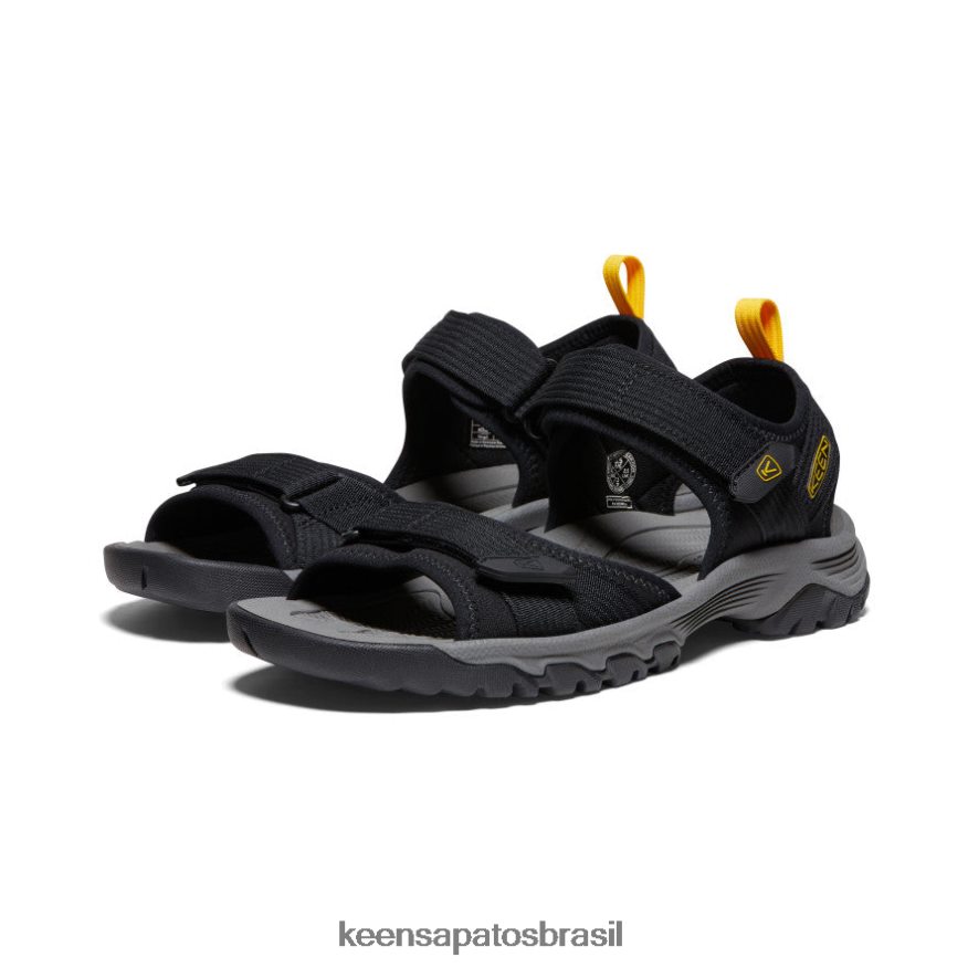KEEN calçados J8VDXX318 Preto amarelo targhee iii dedo aberto h2 homens - Image 2