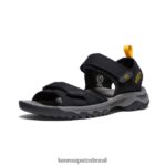 KEEN calçados J8VDXX318 Preto amarelo targhee iii dedo aberto h2 homens - Image 3