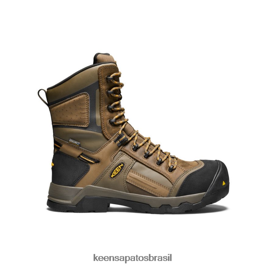 KEEN calçados J8VDXX358 terra escura/ouro inca csa davenport 8" homens - Image 1