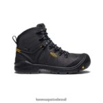 KEEN calçados J8VDXX365 preto/cinza aço querido 6" homens