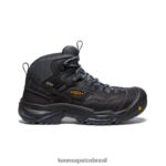 KEEN calçados J8VDXX367 corvo/azul propriedade Braddock impermeável médio (dedo macio) homens