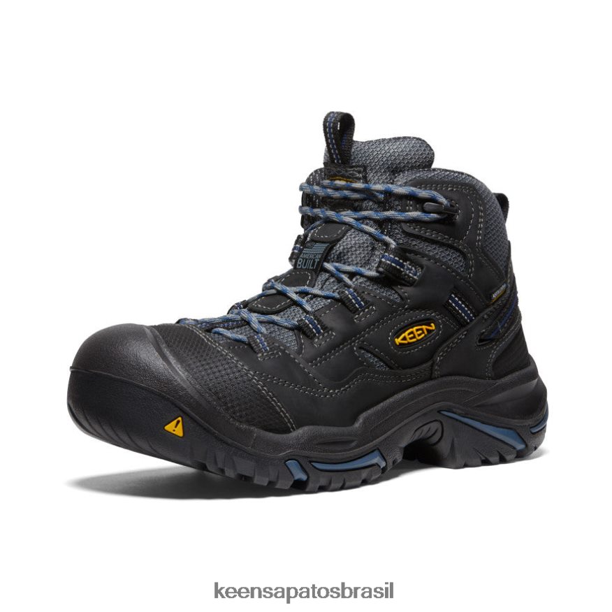 KEEN calçados J8VDXX367 corvo/azul propriedade Braddock impermeável médio (dedo macio) homens - Image 3