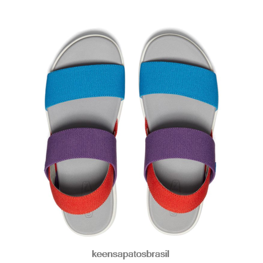 KEEN calçados J8VDXX419 carisma/argila vermelha/tritom azul fiorde sandália elle tiracolo mulheres - Image 4