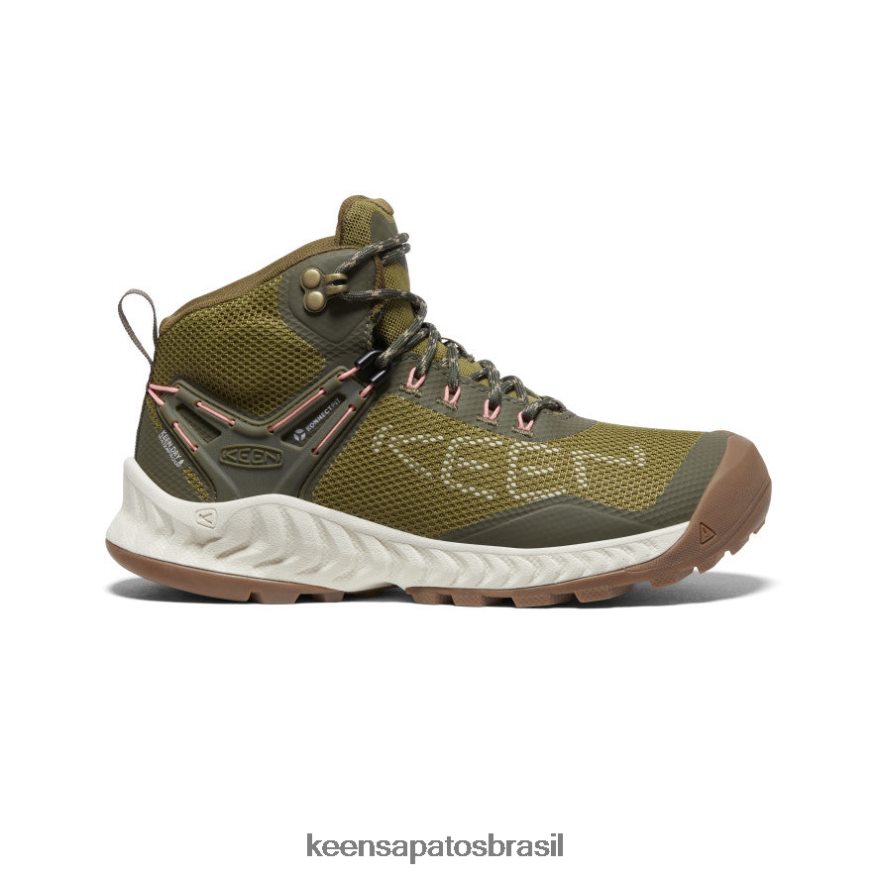 KEEN calçados J8VDXX468 oliveira monótona/bétula prateada bota impermeável nxis evo mulheres - Image 1
