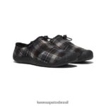 KEEN calçados J8VDXX485 xadrez preto/cinza aço Howser III slide mulheres - Image 2