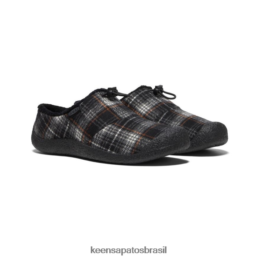 KEEN calçados J8VDXX485 xadrez preto/cinza aço Howser III slide mulheres - Image 2