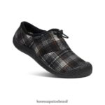 KEEN calçados J8VDXX485 xadrez preto/cinza aço Howser III slide mulheres - Image 3