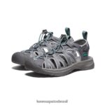 KEEN calçados J8VDXX521 cinza médio/verde pavão sussurrar mulheres - Image 2